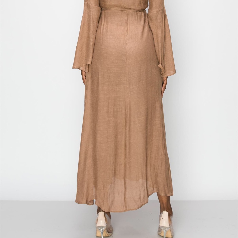 💕New! Ruffle Long Sleeve Kimono Dress - Picture 6 of 7